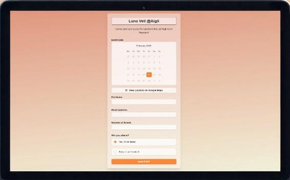 RSVP Invitation Page